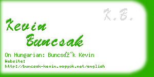 kevin buncsak business card